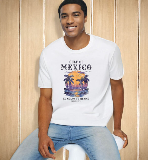 Gulf Of Mexico El Golfo De Mexico Para Siempre Beach Since 1672 T-Shirt