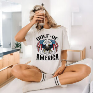 Gulf of America 2025 USA Flag Eagle T-Shirt