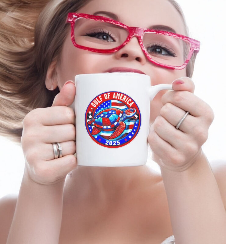 Official Gulf Of America 2025 Souvenir Sea Turtle Mug