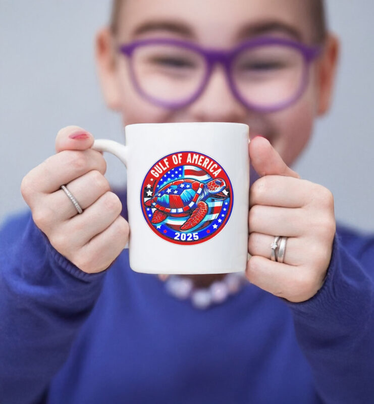 Official Gulf Of America 2025 Souvenir Sea Turtle Mug