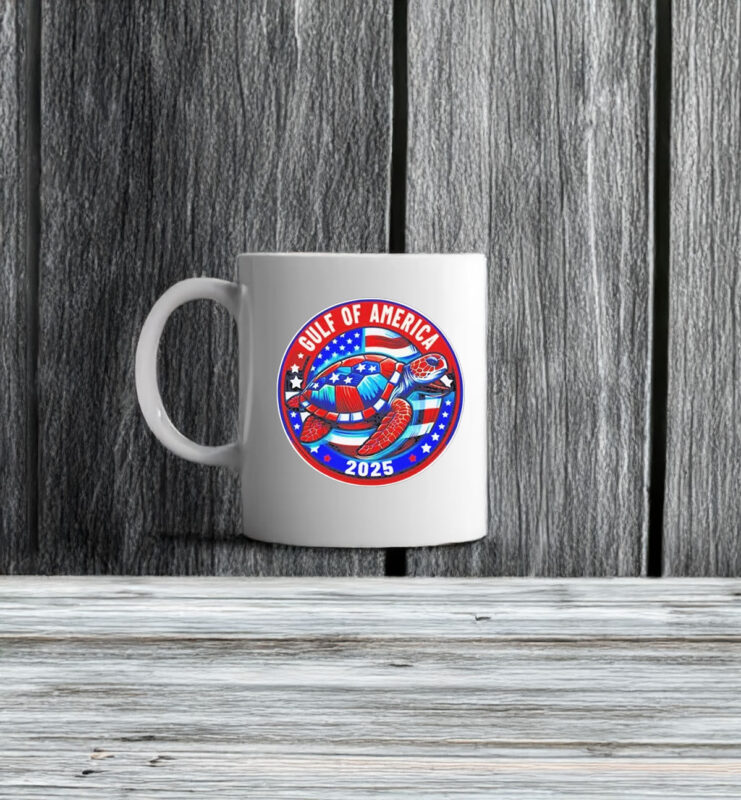 Official Gulf Of America 2025 Souvenir Sea Turtle Mug