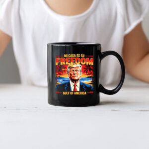 Mi casa es su freedom Gulf of America Trump sunset vintage Mug